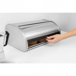 Κουτί για ψωμί Brabantia Roll Top 646881, 16 l, 44,5x26 cm, Ελαφριά και δυνατή κατασκευή, Inox