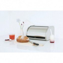 Κουτί για ψωμί Brabantia Roll Top 646889, 11 l, 31,6x26,5 cm, Ειδική δομή, Inox/Ματ