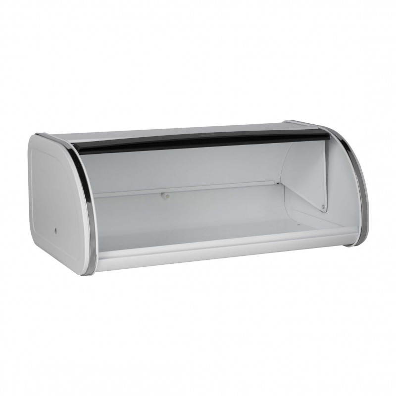 Κουτί για ψωμί Brabantia Roll Top 1003250, 16 l, 44,5x26 cm, Ελαφριά και στιβαρή κατασκευή, Λευκό/Inox