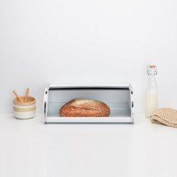 Κουτί για ψωμί Brabantia Roll Top 1003250, 16 l, 44,5x26 cm, Ελαφριά και στιβαρή κατασκευή, Λευκό/Inox