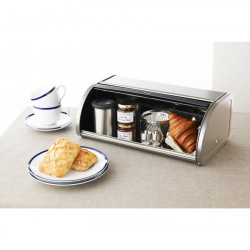 Κουτί για ψωμί Brabantia Roll Top 646881, 16 l, 44,5x26 cm, Ελαφριά και δυνατή κατασκευή, Inox