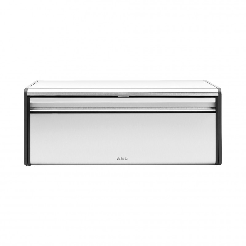 Κουτί για ψωμί Brabantia Fall Front 107852, 18 l, 46,5x25 cm, Επιτοίχια, Χωρίς δακτυλικά αποτυπώματα, Inox/Matt