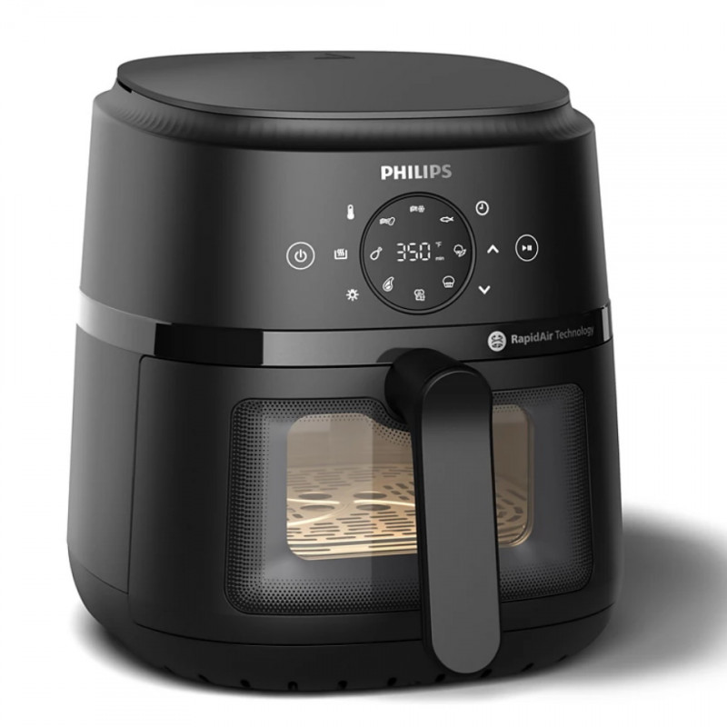 Φριτέζα ζεστού αέρα AirFryer Philips NA220/00, 1500W, 4,2l, 60-200C, 13 προγράμματα, Timer, Rapid Air, Μαύρο