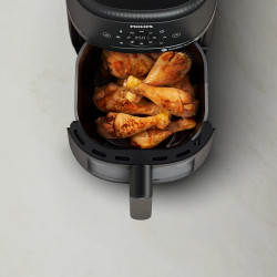 Φριτέζα ζεστού αέρα AirFryer Philips NA220/00, 1500W, 4,2l, 60-200C, 13 προγράμματα, Timer, Rapid Air, Μαύρο