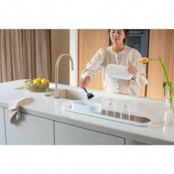 Σετ μπάνιου Brabantia SinkStyle 1008499, 2 μέρη, μεταλλική επίστρωση, Ανθεκτικό στη διάβρωση, Λευκό