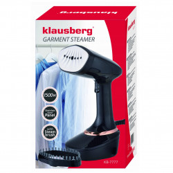 Σίδερο ατμού Klausberg KB 7777, 1500W, 400ml, Κάθετο σιδέρωμα, Κεραμική πλάκα, Μαύρο/ροζ χρυσό