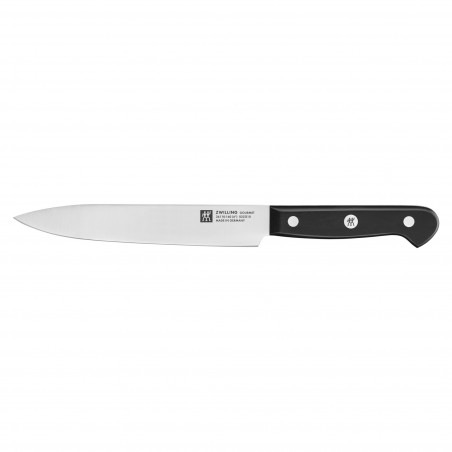 Σετ 3 μαχαιριών Zwilling Gourmet 36130003, Ανοξείδωτο ατσάλι 18/10, σφυρηλατημένες λεπίδες Sigmaforge, σκλήρυνση πάγου FRIODUR, Ασημί/Μαύρο