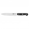 Σετ 3 μαχαιριών Zwilling Gourmet 36130003, Ανοξείδωτο ατσάλι 18/10, σφυρηλατημένες λεπίδες Sigmaforge, σκλήρυνση πάγου FRIODUR, Ασημί/Μαύρο