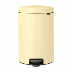 Κάδος απορριμμάτων με πεντάλ Brabantia NewIcon 649044, 20 l, Ομαλό κλείσιμο, Αντιολισθητική βάση, Κίτρινο