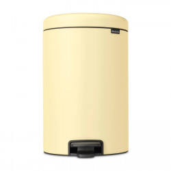 Κάδος απορριμμάτων με πεντάλ Brabantia NewIcon 649044, 20 l, Ομαλό κλείσιμο, Αντιολισθητική βάση, Κίτρινο